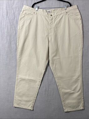 NEW Just My Size Relaxed Fit Jeans 100% Cotton Stone Colour Size 26W Petite